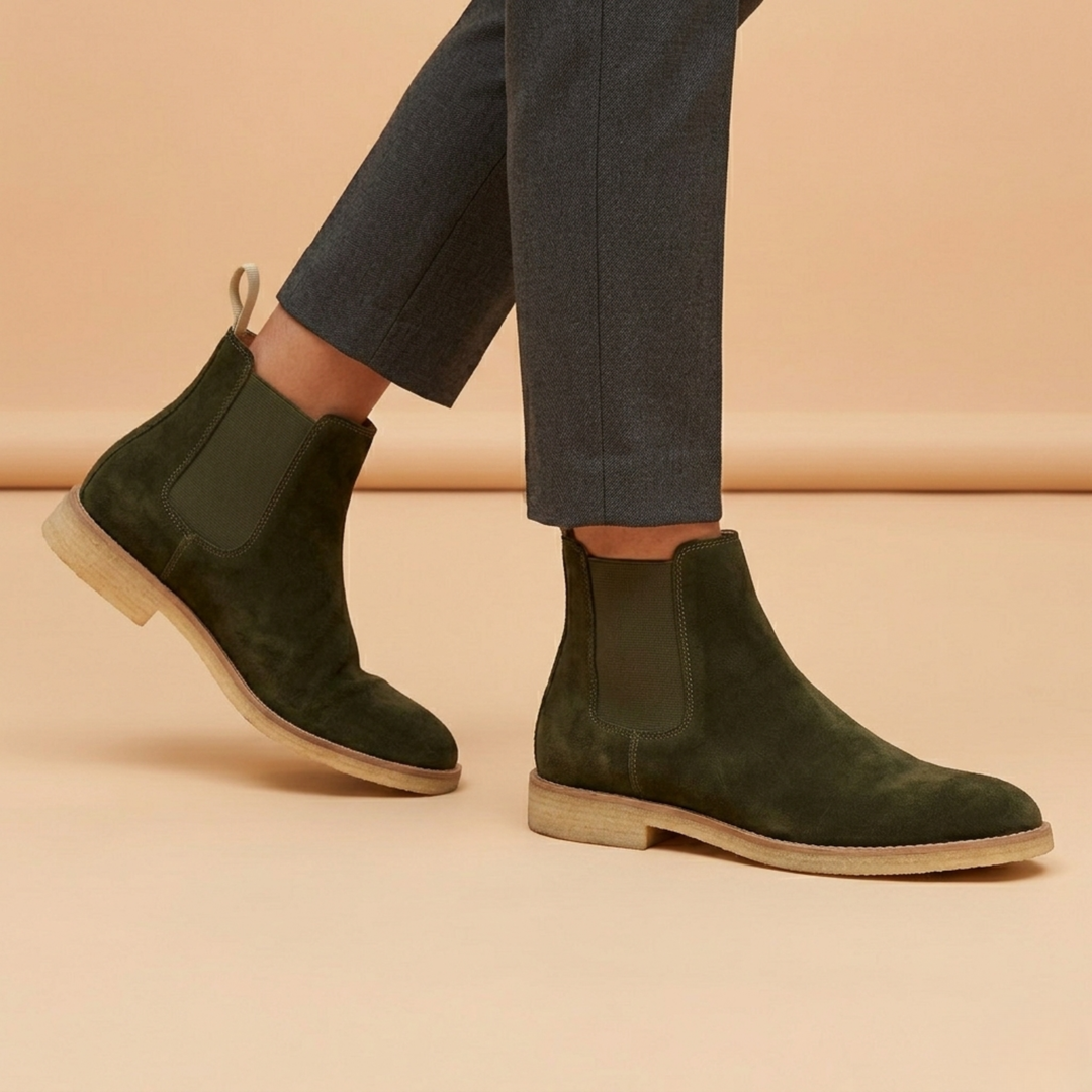 Stivaletti Donna in Pelle Scamosciata Stile Chic