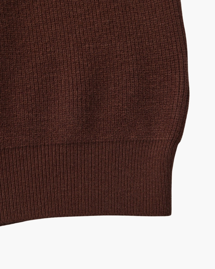 Pullover Uomo Mezzo Zip Maglia Tecnica Strutturata