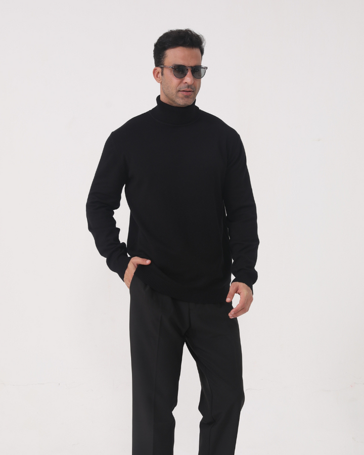 Maglione Uomo Collo Alto Morbido Stile Formale