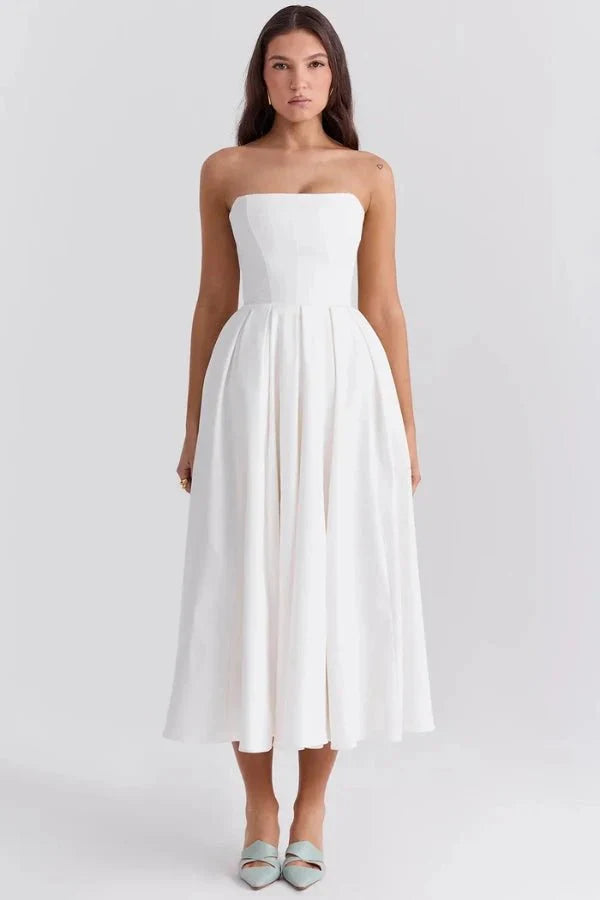 Abito Lungo Donna Stile Elegante Scivolato