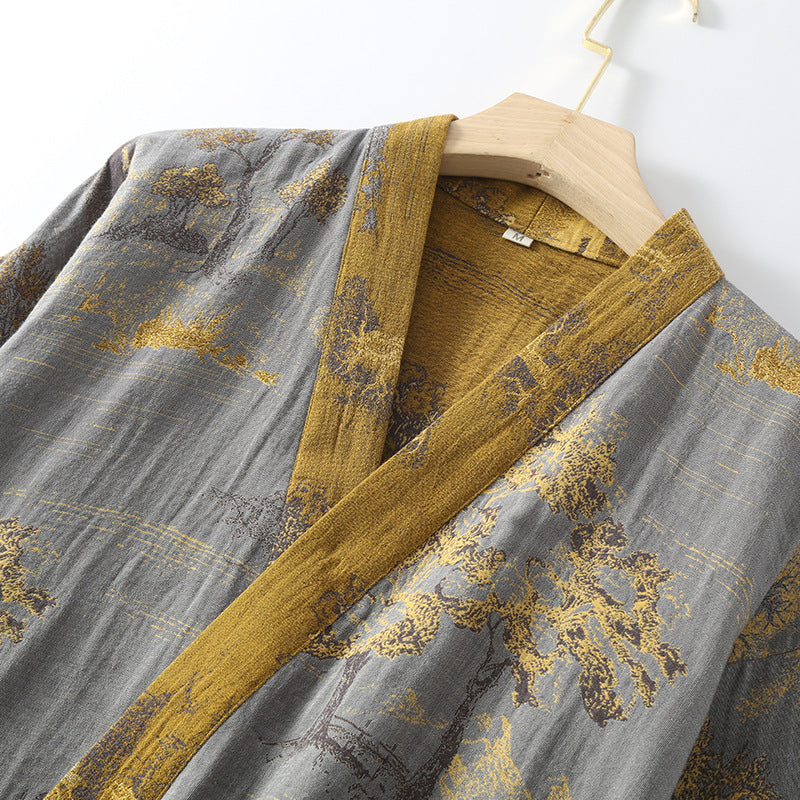 Accappatoio Kimono Uomo Donna Traspirante con Cintura