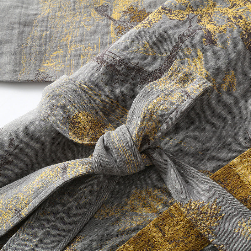 Accappatoio Kimono Uomo Donna Traspirante con Cintura