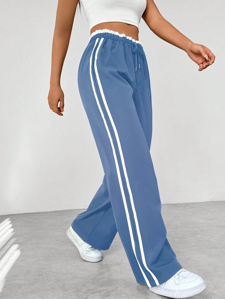Pantaloni Donna Sportivi Tessuto Tecnico Gamba Larga - Vesarelli