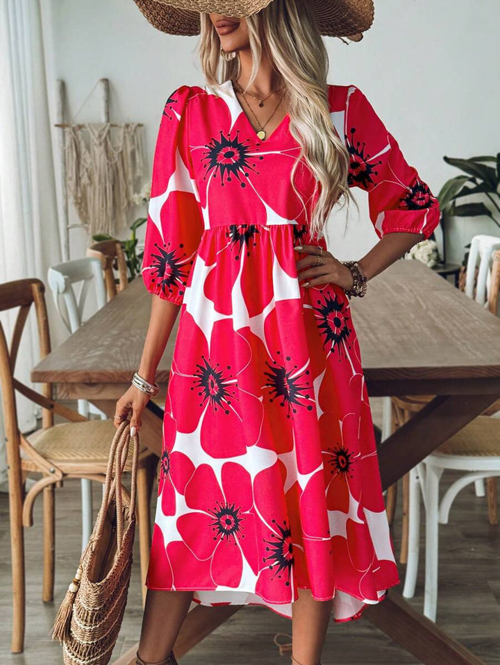 Abito Maxi Donna Floreale Estivo Stile Casual