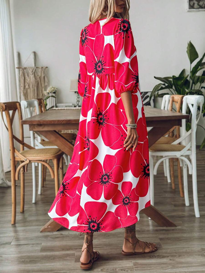 Abito Maxi Donna Floreale Estivo Stile Casual