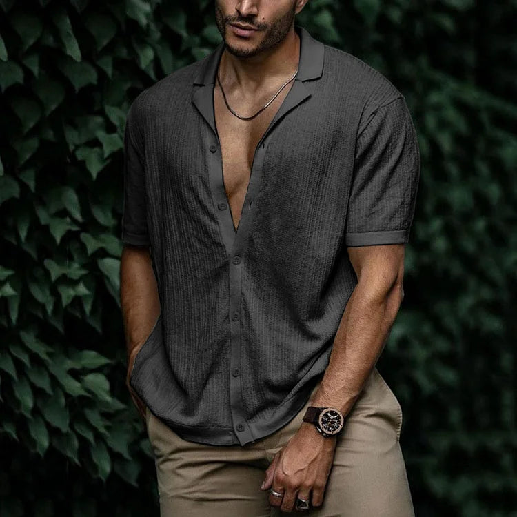 Camicia Uomo in Lino Leggera Vestibilità Regular