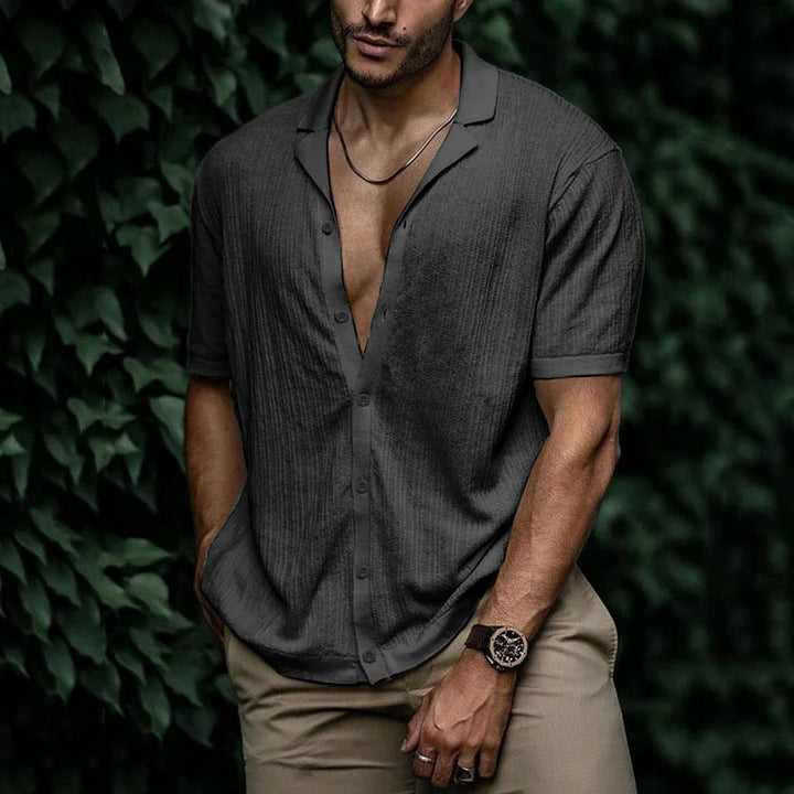 Camicia Uomo in Lino Leggera Vestibilità Regular