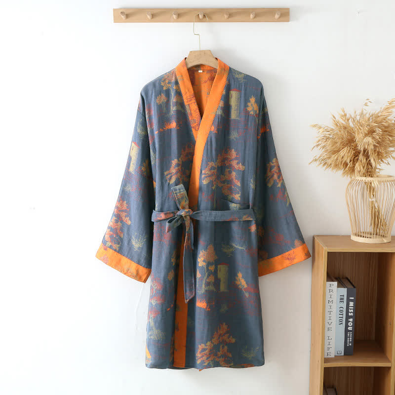 Accappatoio Kimono Uomo Donna Traspirante con Cintura