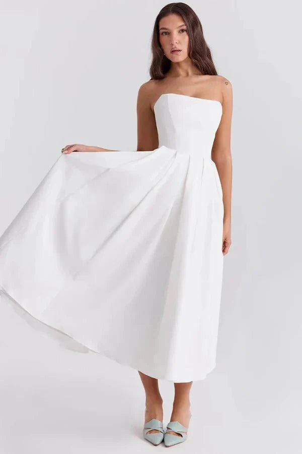 Abito Lungo Donna Stile Elegante Scivolato