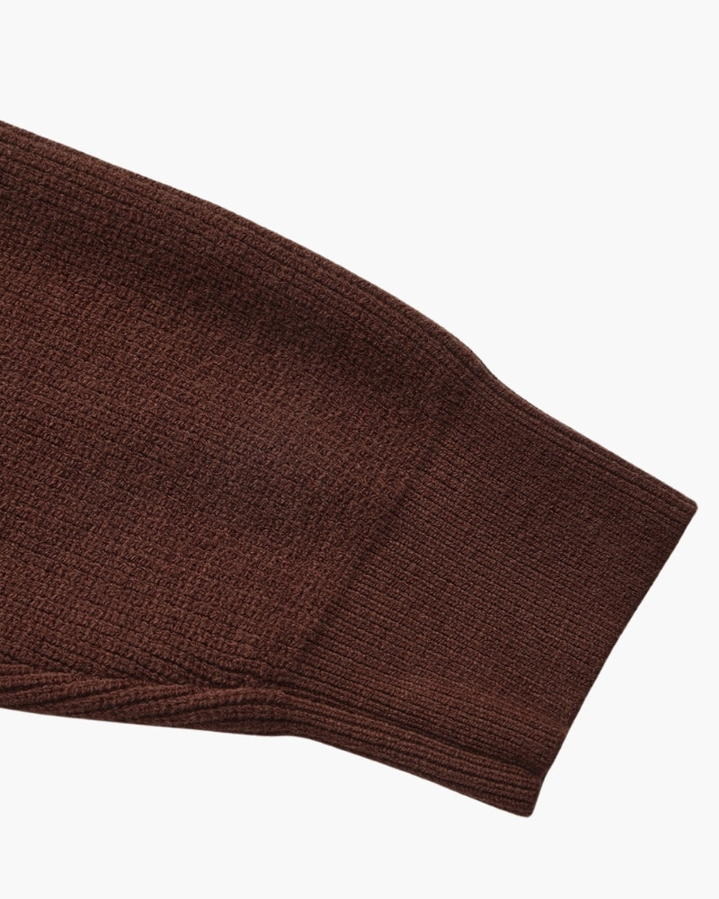 Pullover Uomo Mezzo Zip Maglia Tecnica Strutturata