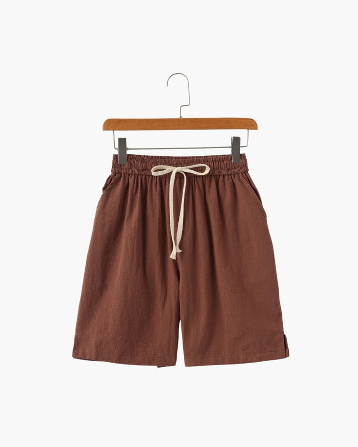 Shorts Uomo in Lino Traspiranti Vita Elastica