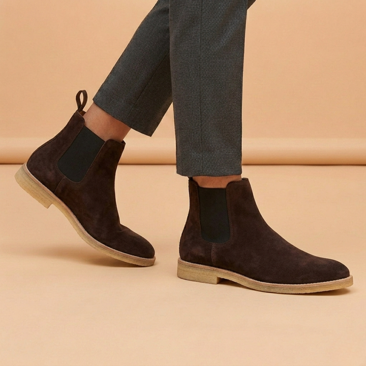 Stivaletti Donna in Pelle Scamosciata Stile Chic