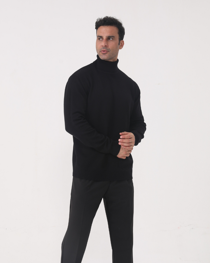 Maglione Uomo Collo Alto Morbido Stile Formale