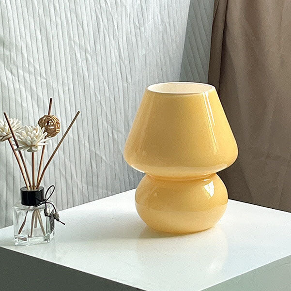 Lampada da Tavolo Vetro Spugna a Righe Stile Moderno Minimalista