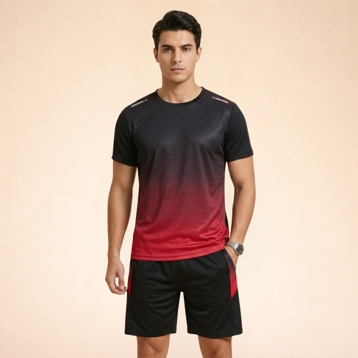 Set Sportivo Uomo Tessuto Tecnico Vestibilità Comoda