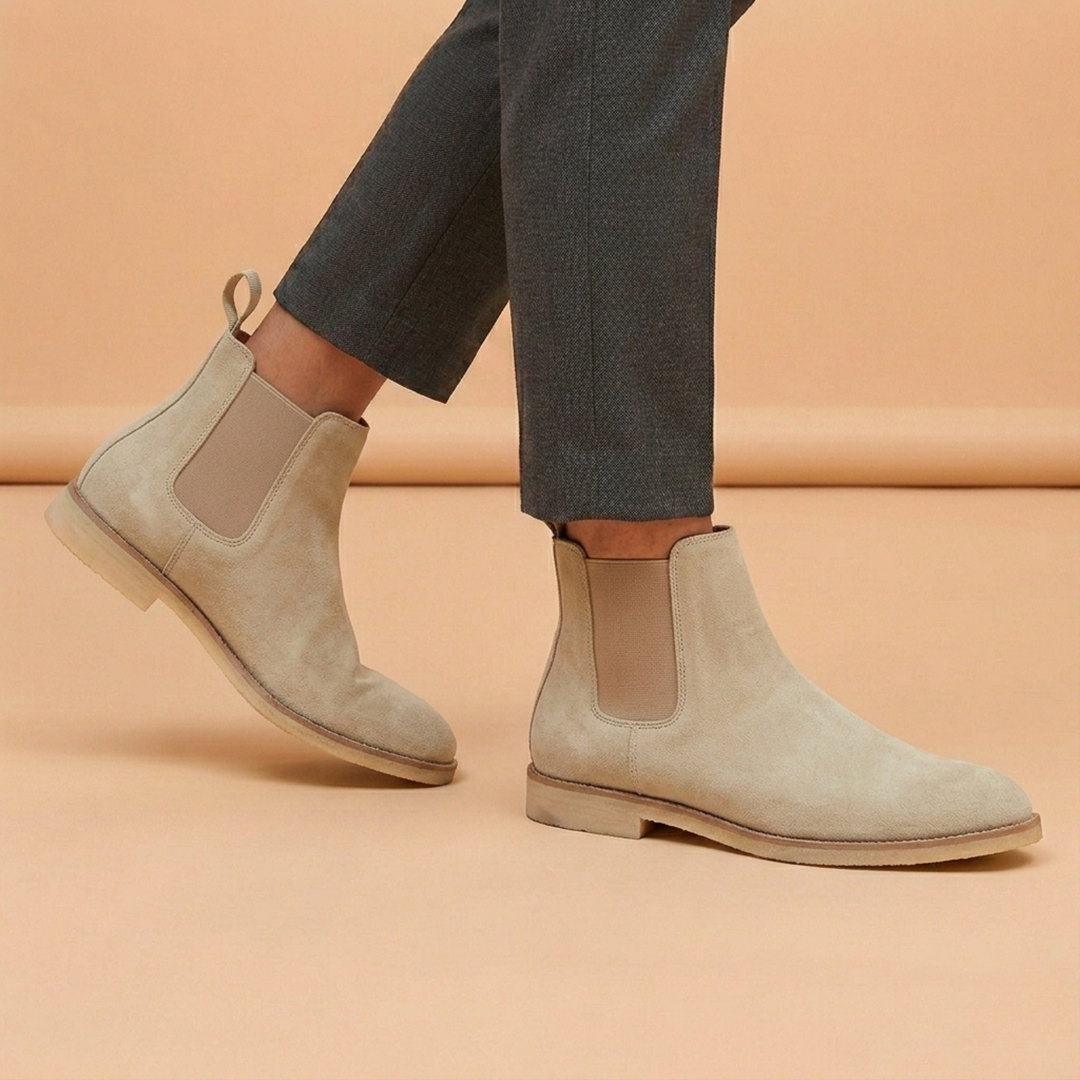 Stivaletti Donna in Pelle Scamosciata Stile Chic