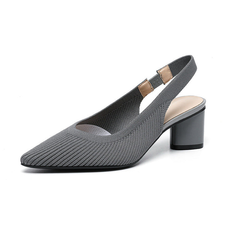 Scarpe Donna Punta Tacco Quadrato Stabile Elegante
