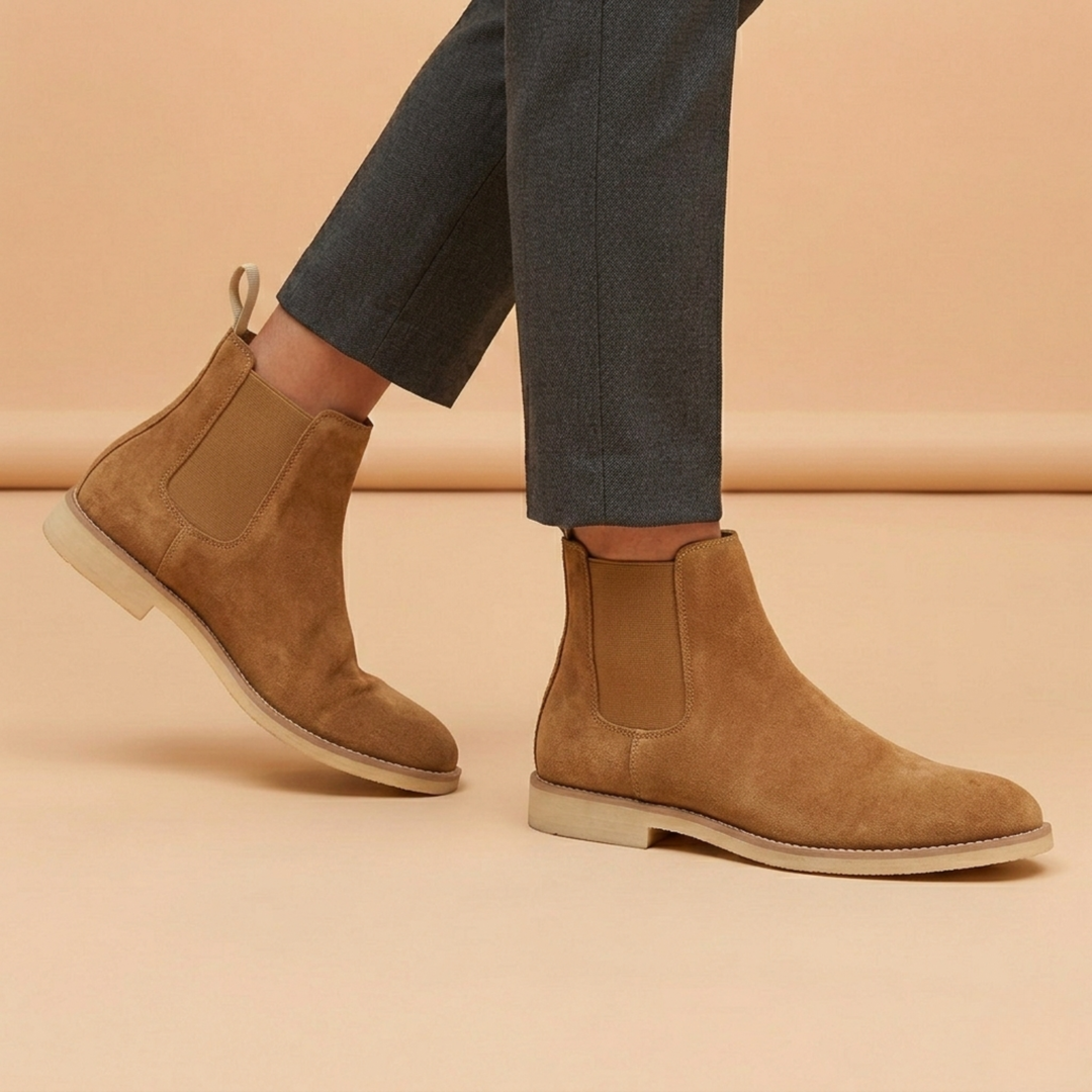Stivaletti Donna in Pelle Scamosciata Stile Chic