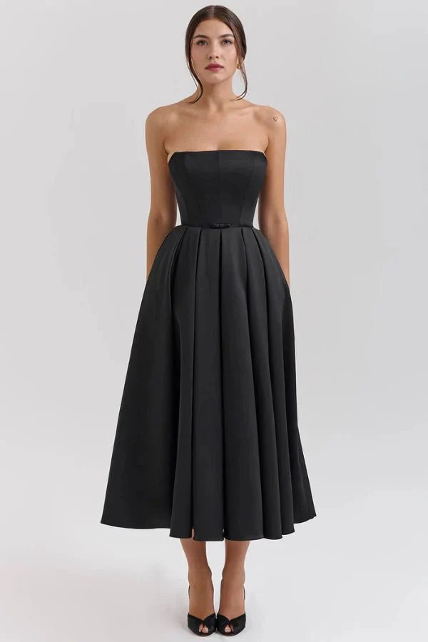 Abito Lungo Donna Stile Elegante Scivolato