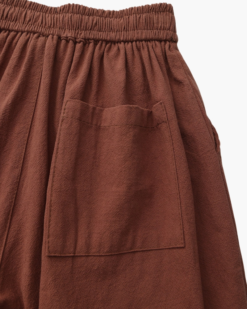 Shorts Uomo in Lino Traspiranti Vita Elastica