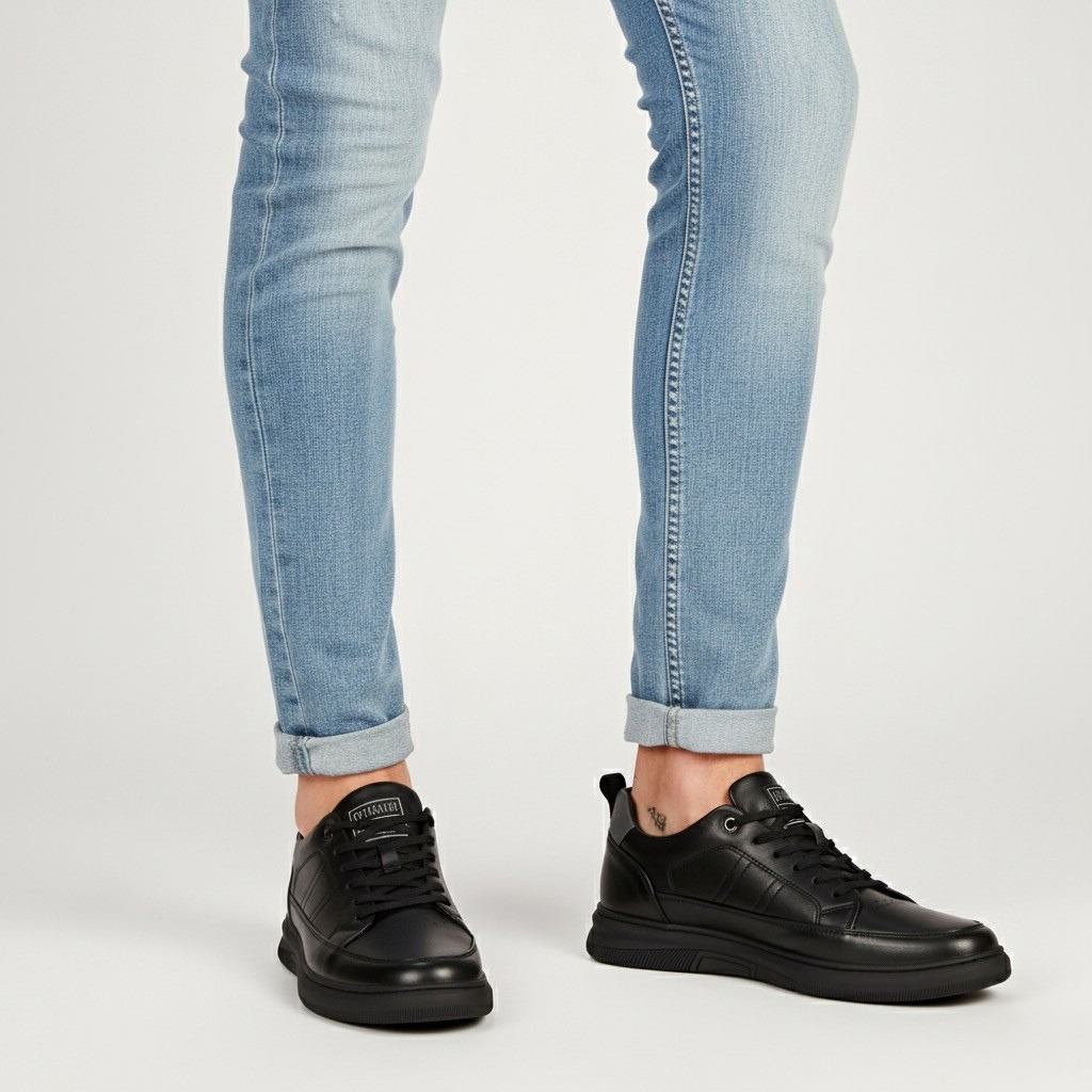 Sneakers Uomo con Rialzo Interno Suola Robusta Comfort