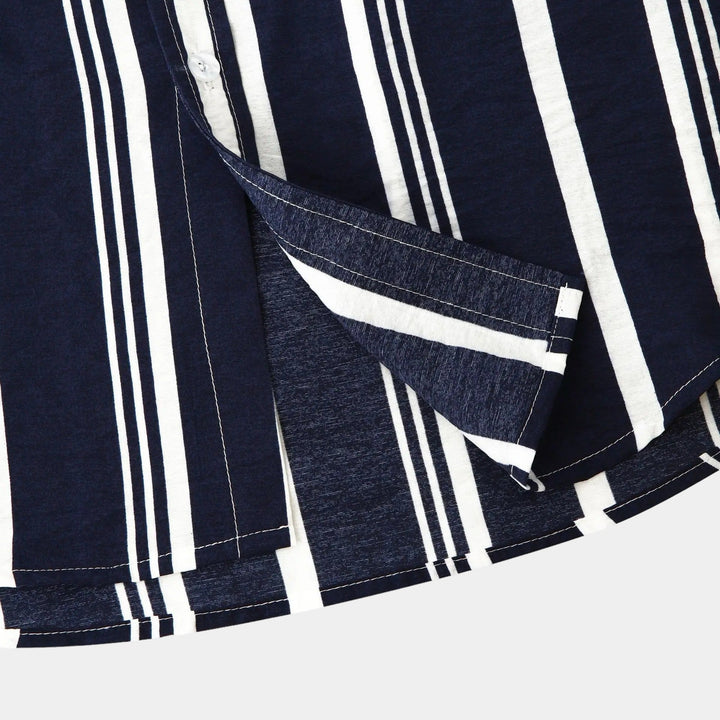 Camicia Uomo a Righe Cotone Vestibilità Classica