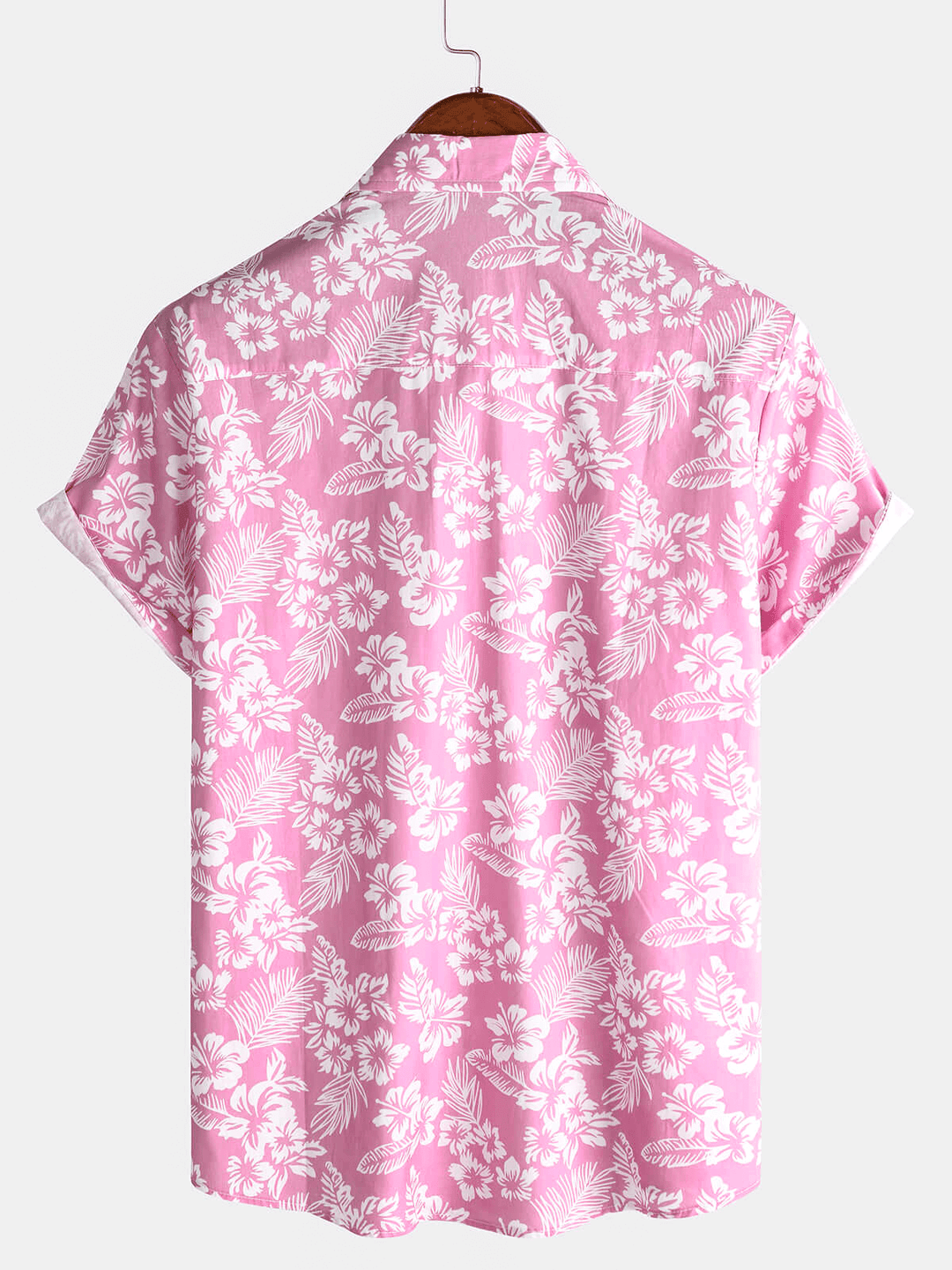 Camicia Uomo Maniche Corte Cotone Motivo Floreale