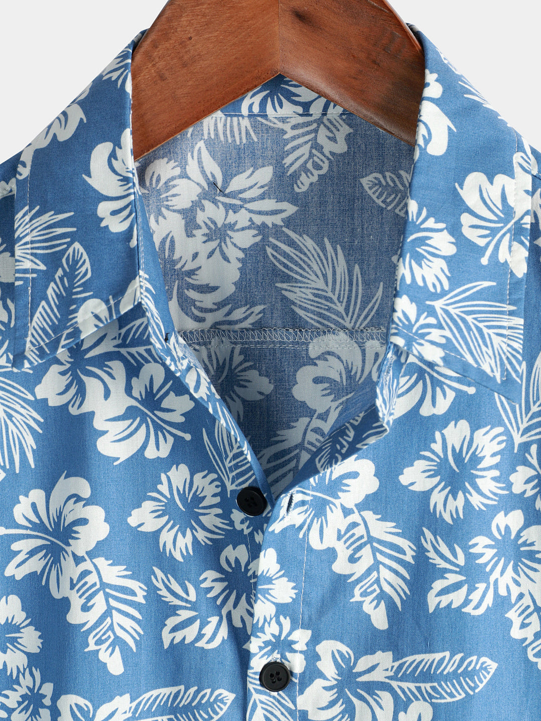 Camicia Uomo Maniche Corte Cotone Motivo Floreale