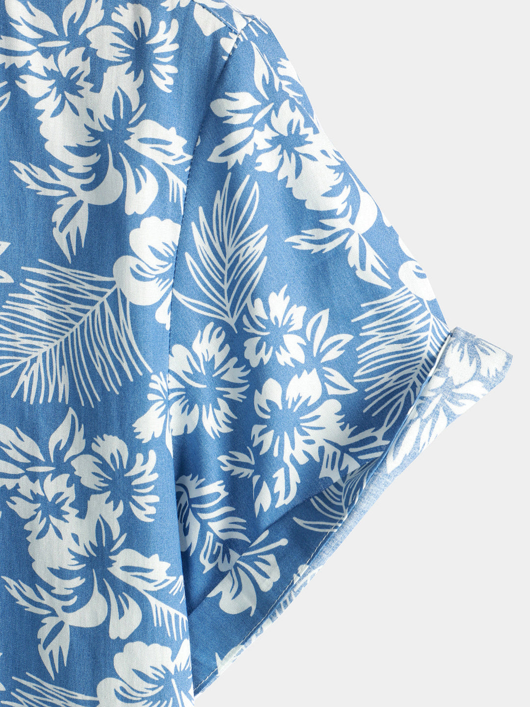 Camicia Uomo Maniche Corte Cotone Motivo Floreale