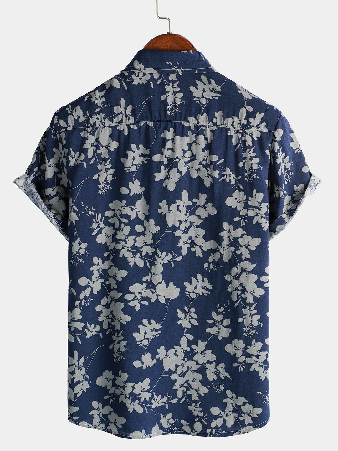 Camicia Uomo Cotone Maniche Corte Stile Hawaiano