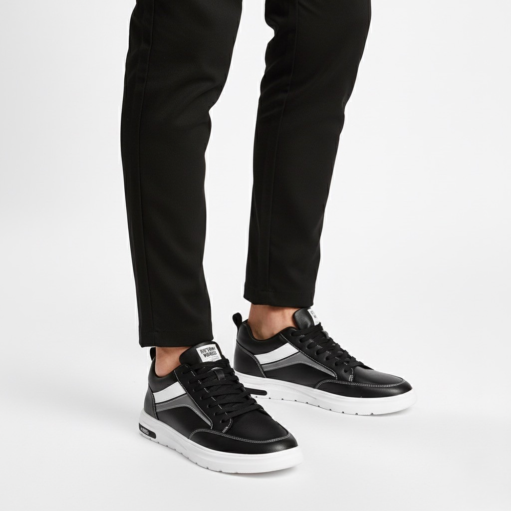 Sneakers Donna con Rialzo Interno e Dettagli Laterali Comfort