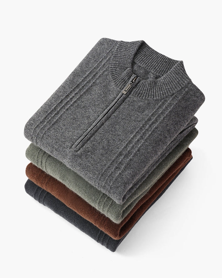 Maglione Uomo in Cashmere Mezzo Zip Comfort