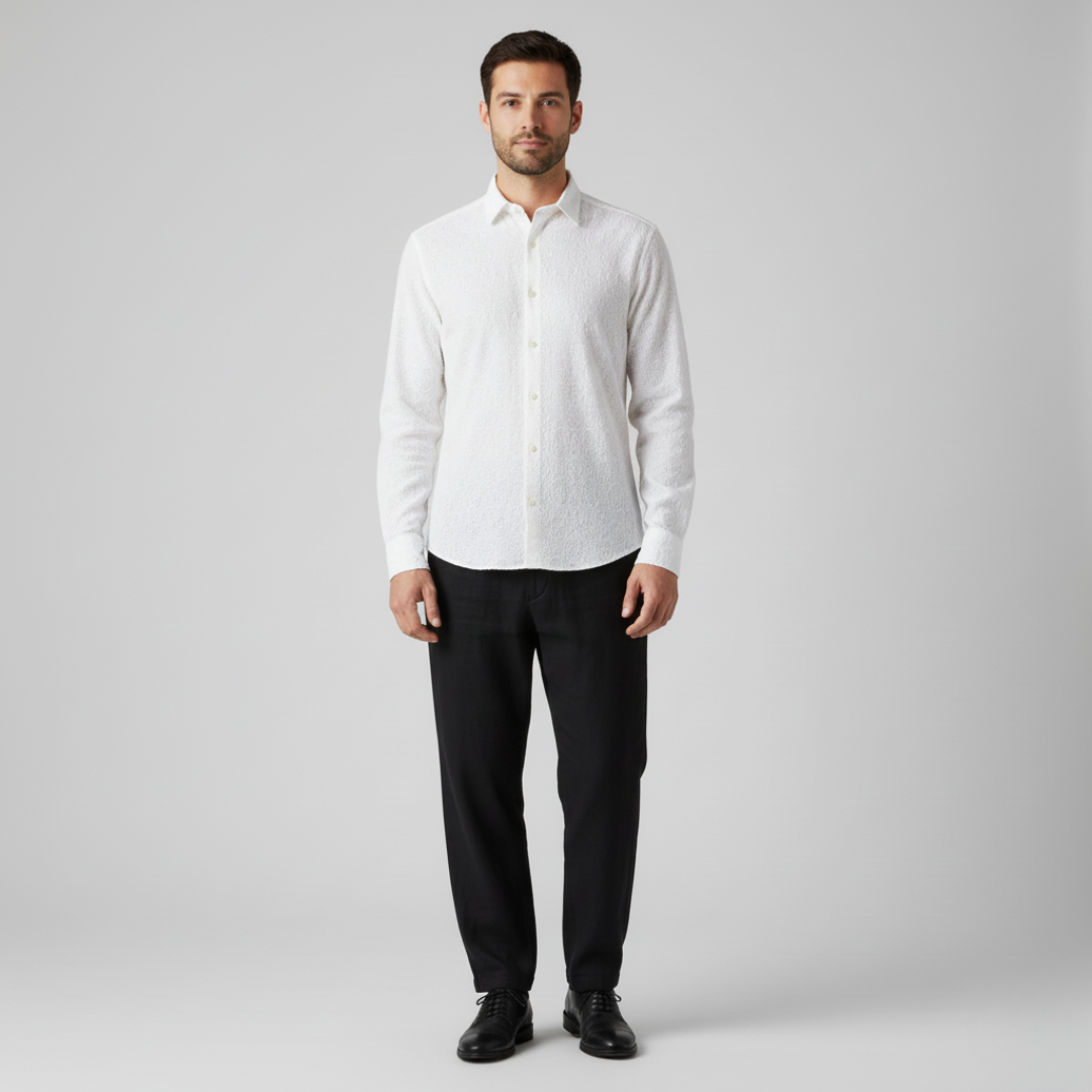 Camicia Uomo Tinta Unita Vestibilità Comoda - Vesarelli