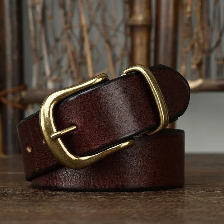 Cintura Uomo in Pelle Artigianale Classica Stile Casual Elegante - Vesarelli