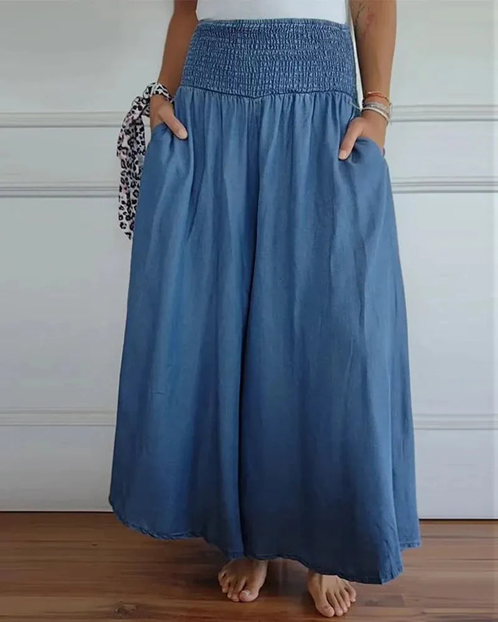 Pantaloni Culottes Donna Leggeri Larghi Comodi - Vesarelli