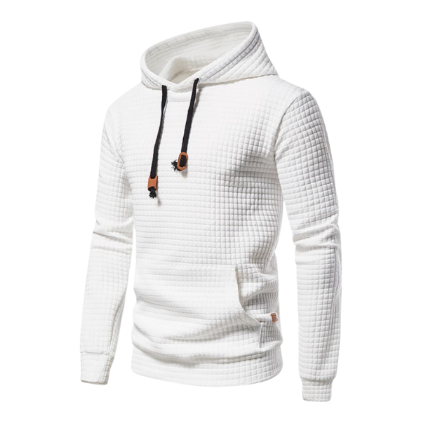 Felpa Uomo Waffle con Cappuccio Vestibilità Comfort