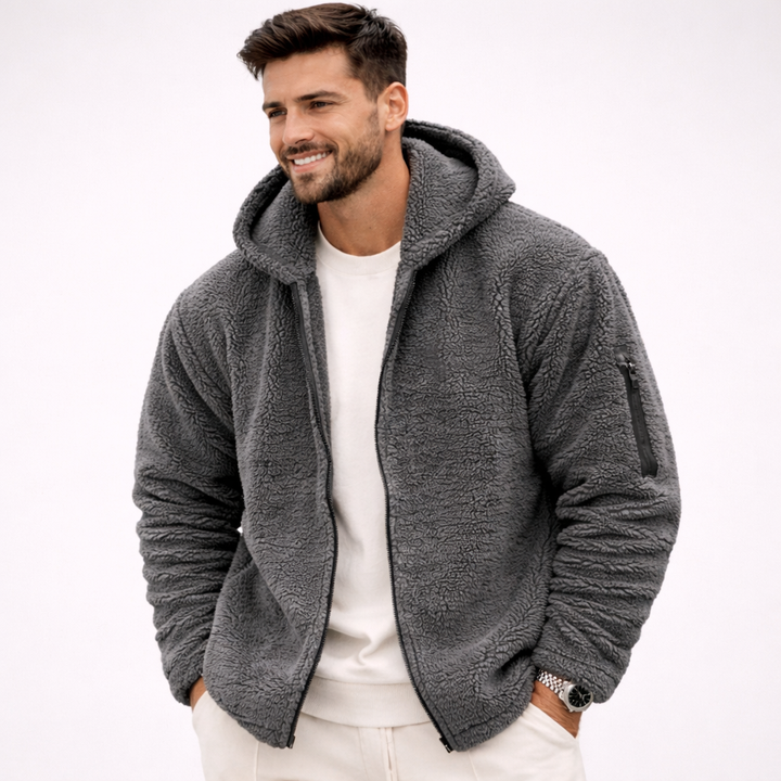 Giacca Uomo con Cappuccio Calda e Sportiva Regular Fit