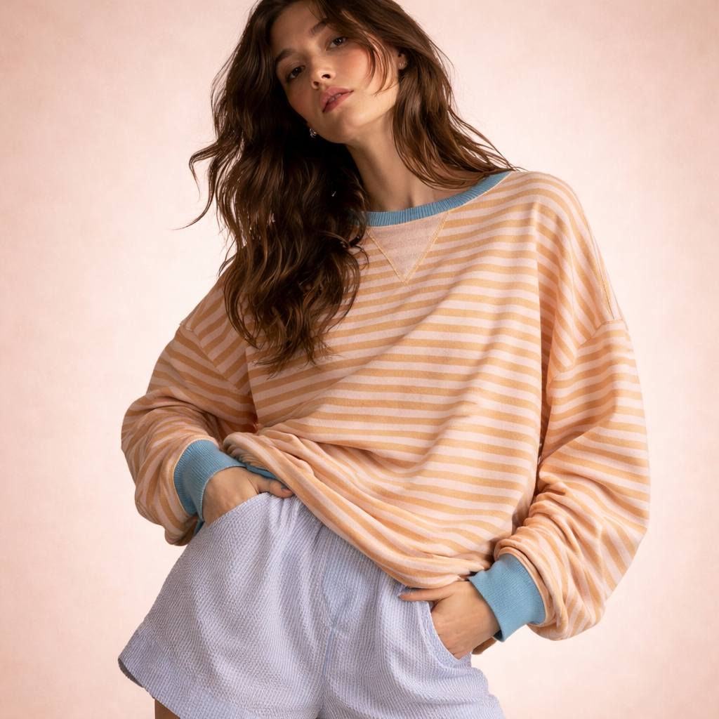 Felpa Donna Oversize Tessuto Morbido Stile Moderno