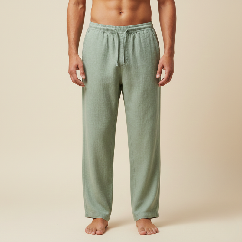 Pantaloni Estivi Uomo Tessuto Leggero Vestibilità Confortevole
