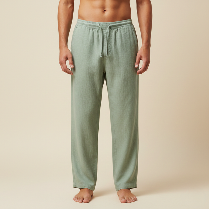 Pantaloni Estivi Uomo Tessuto Leggero Vestibilità Confortevole