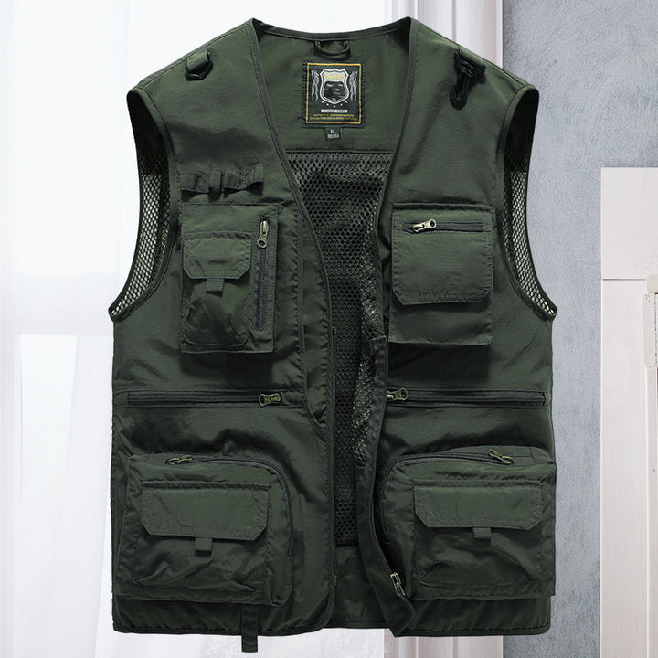 Gilet Uomo Estivo Multitasche Leggero Traspirante Senza Maniche