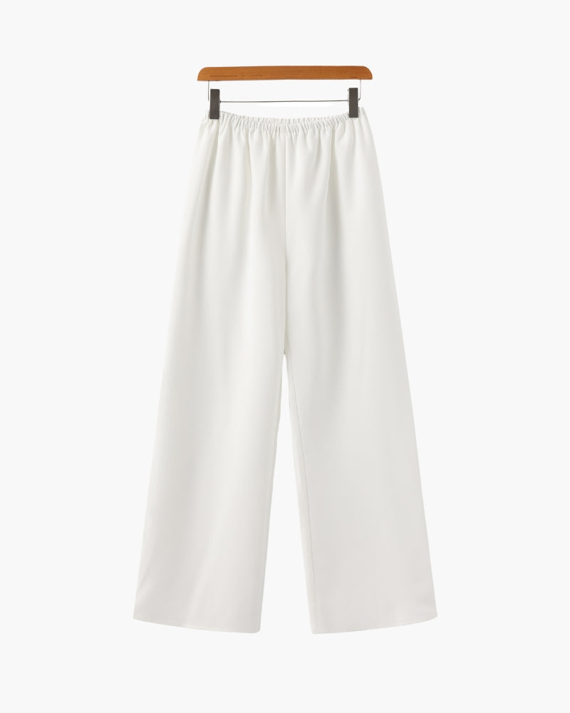 Pantaloni Palazzo Donna Tessuto Fluido Vestibilità Ampia - Vesarelli