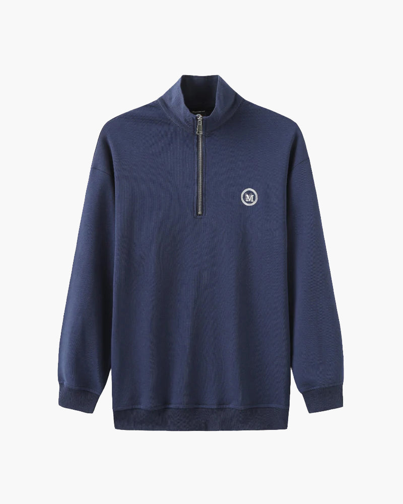 Felpa Uomo con Zip in Cotone Comfort Vestibilità Regolare - Vesarelli