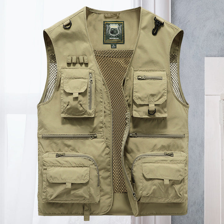 Gilet Uomo Estivo Multitasche Leggero Traspirante Senza Maniche