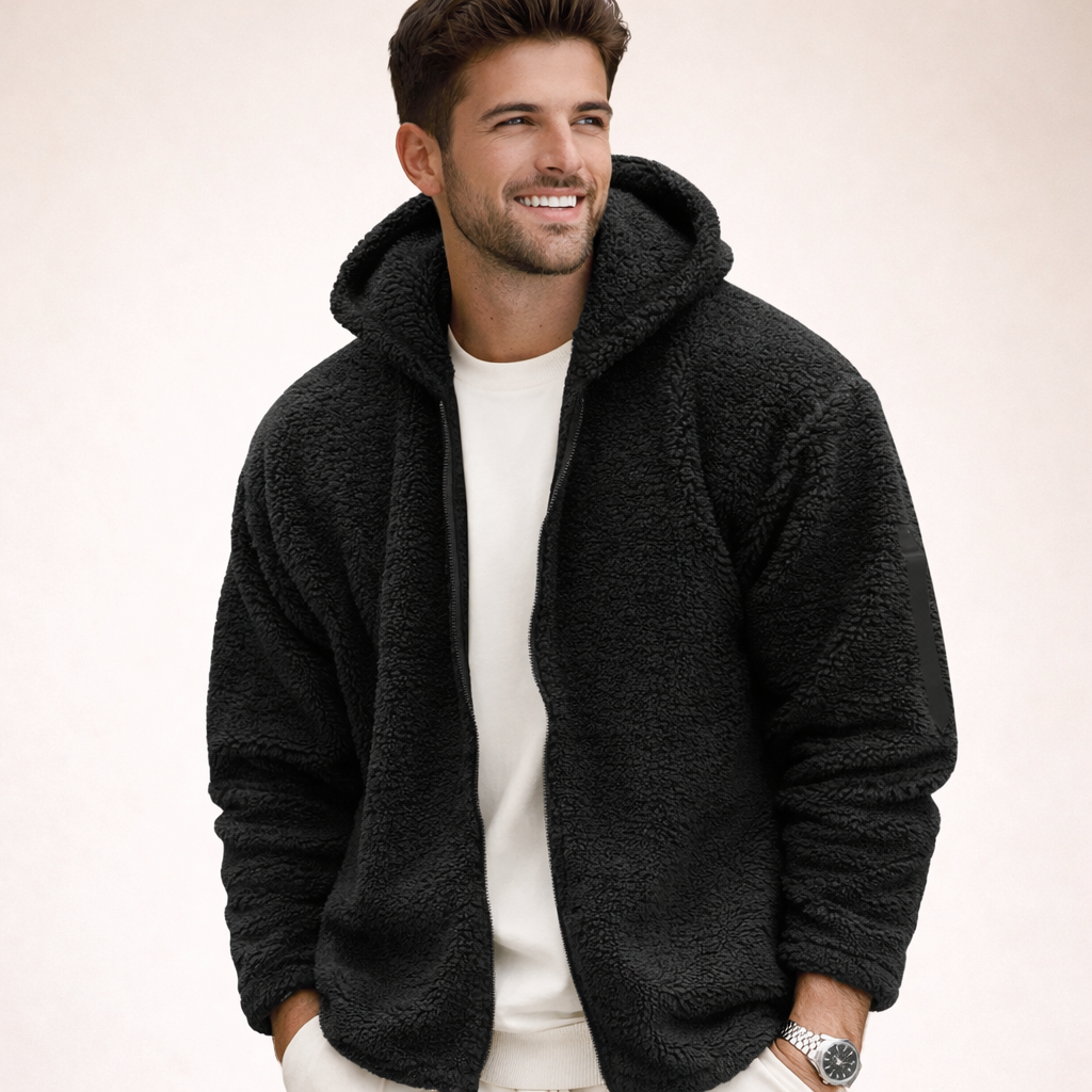 Giacca Uomo con Cappuccio Calda e Sportiva Regular Fit