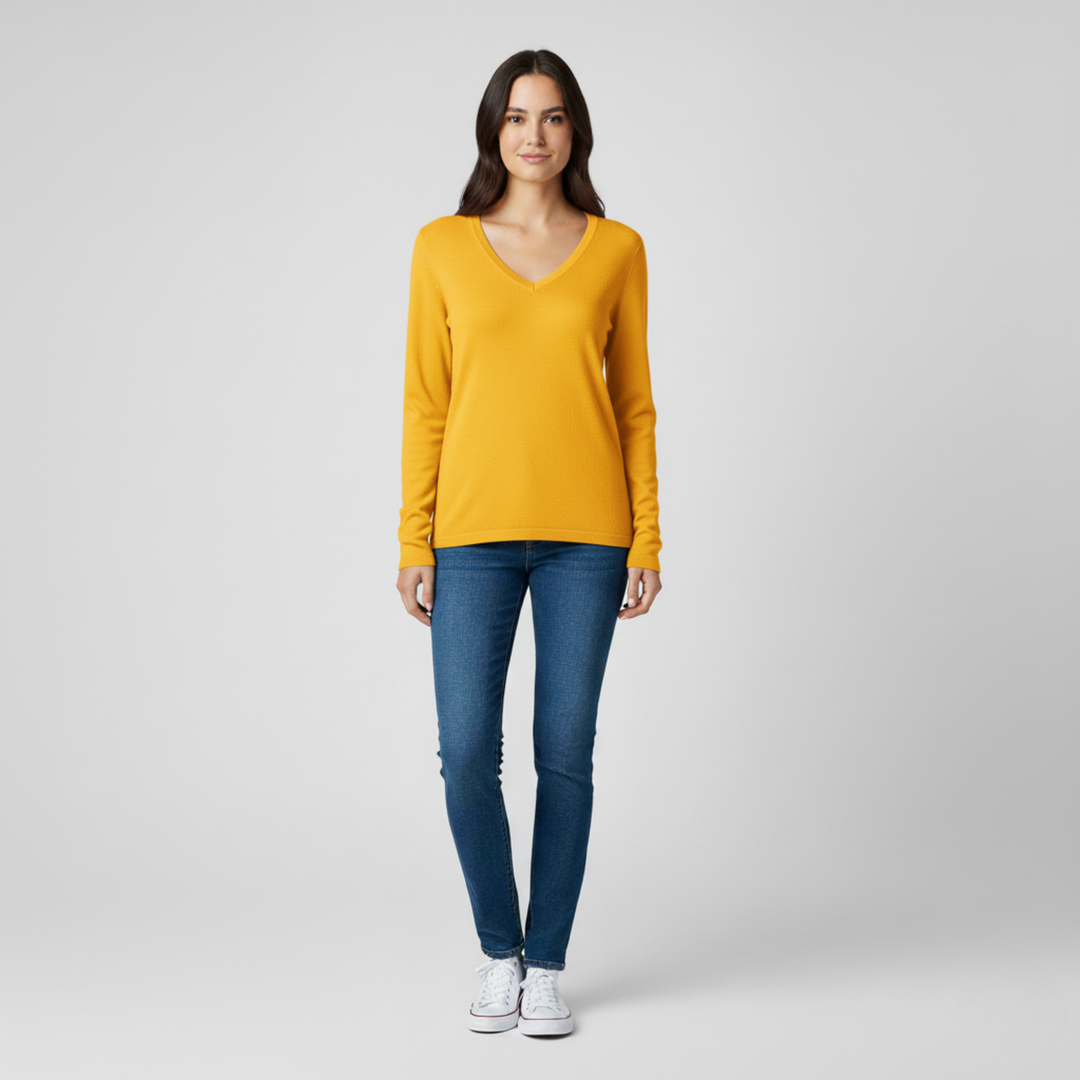 Donna Elegante Scollo a V Morbido - Vesarelli