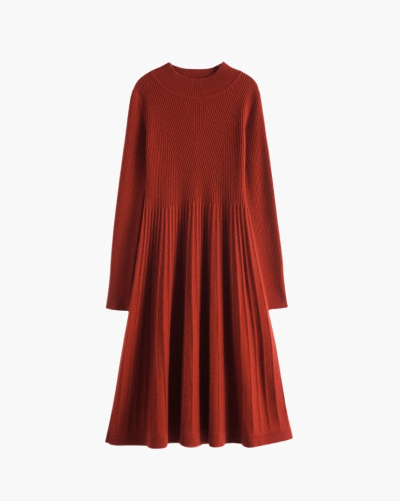 Abito Flare Donna in Cashmere Puro Maglia Morbida