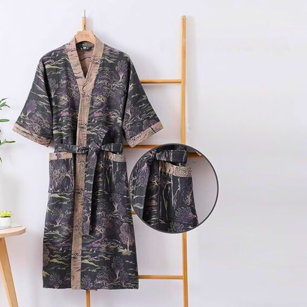 Kimono Unisex Stampa Giapponese Vestaglia Leggera - Vesarelli