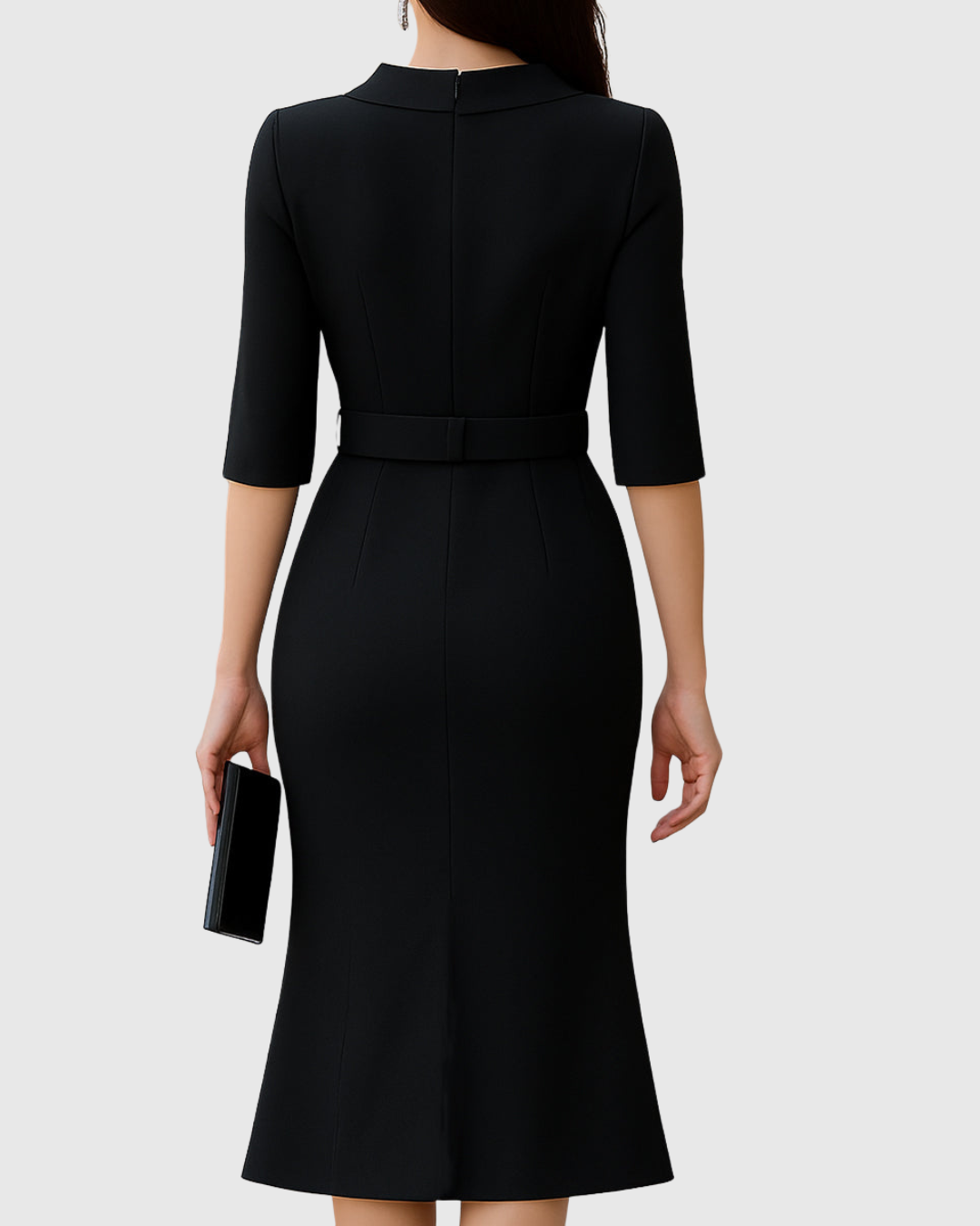 Abito Midi Donna Classico Linea Dritta Vestibilità Regolare