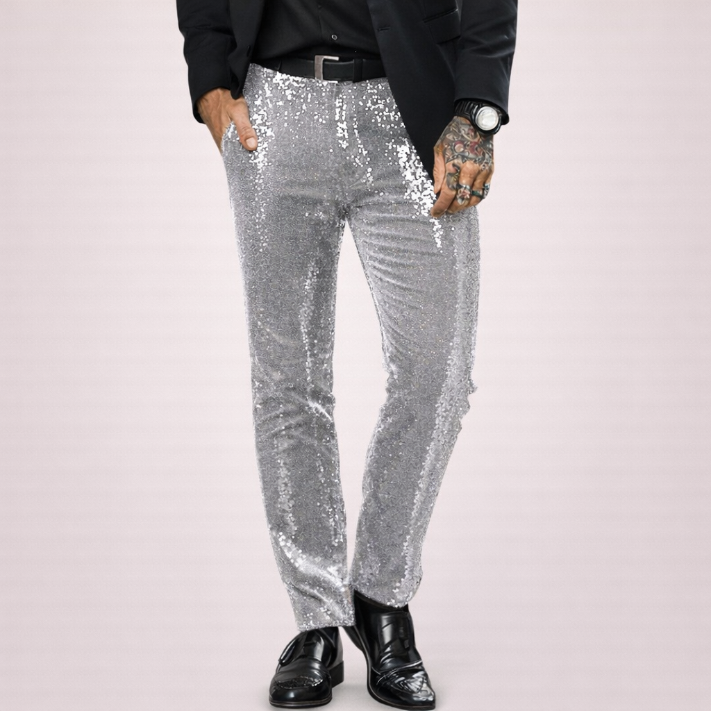 Pantaloni Donna in Paillettes Comodi Stile Moderno